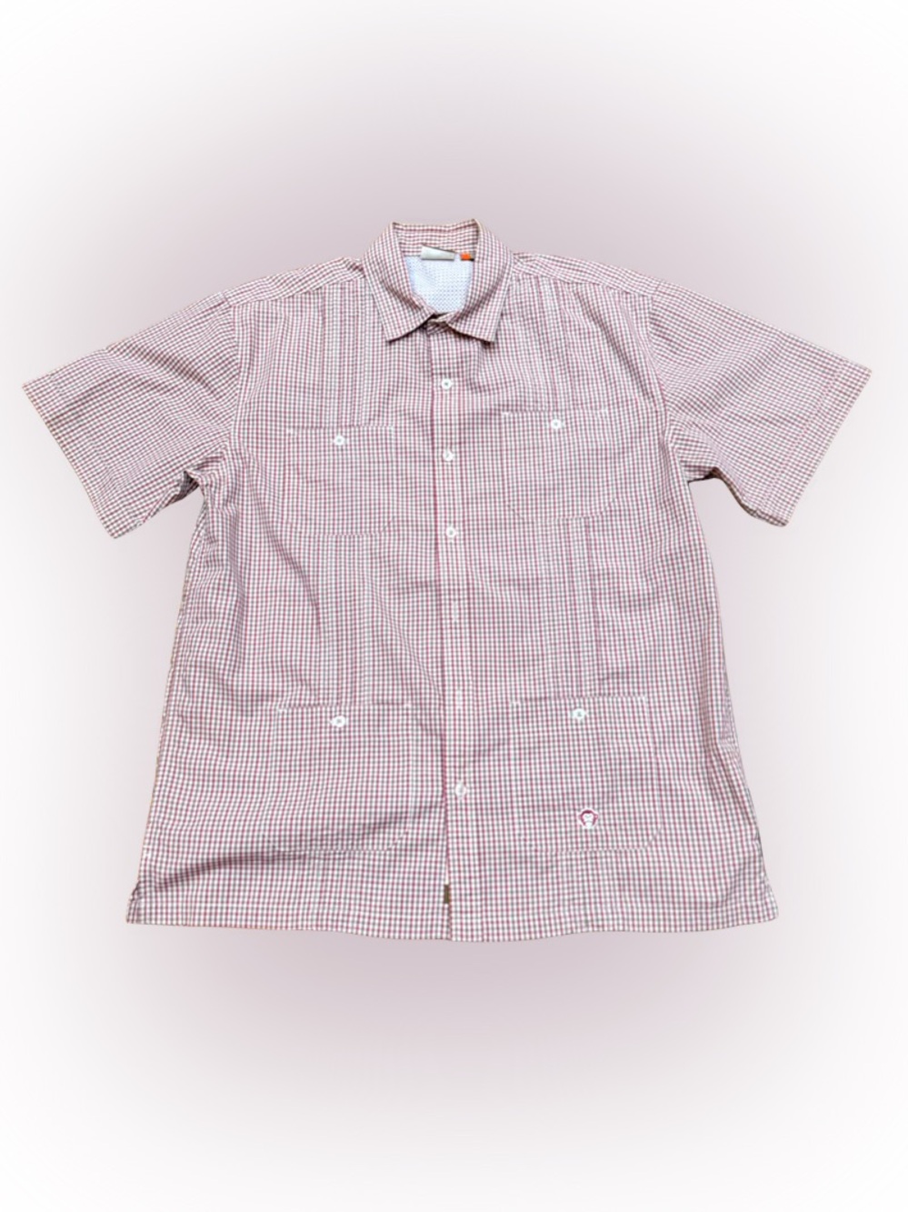 Howler Brothers - Red and White Guayabera - Short-Sleeve  - size MEDIUM